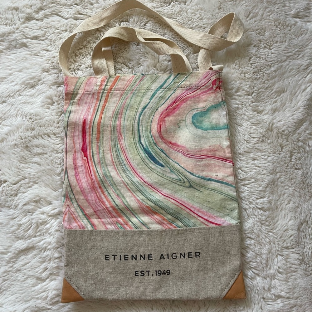 Etienne Aigner Canvas Tote with Swirl Design
